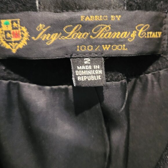 Loro Piana 100% Wool Coat Black Size 2 - Picture 4 of 6